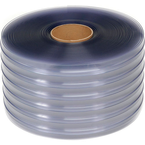 PVC Strip Curtain Bulk Roll, Clear Scratch Resistant Ribbed Strip Curtain