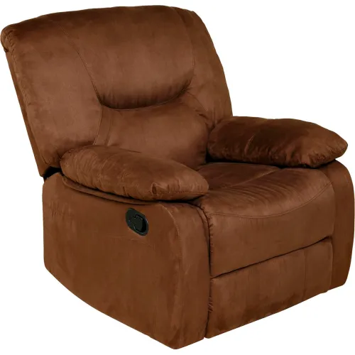 Brown microfiber store rocker recliner