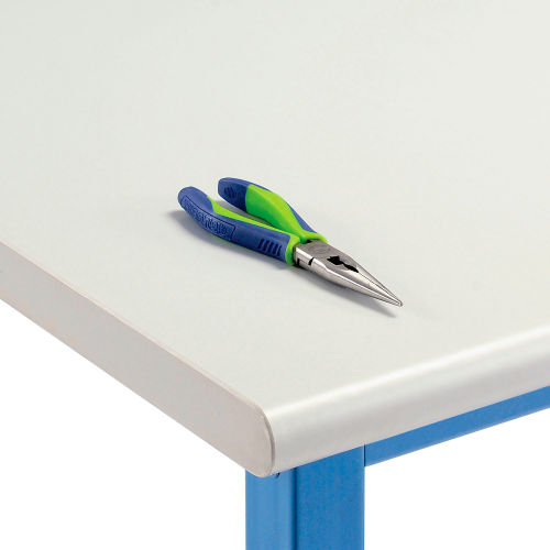 72in W x 30in D x 1-5/8in Thick, Plastic Laminate Safety Edge Workbench