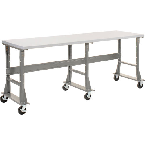 Mobile Fixed Height Plastic Top Work Bench
