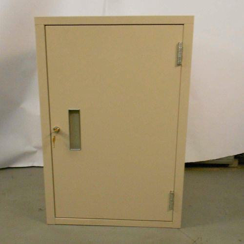 Fenco Lowboy Teller Pedestal Cabinet 602R-B - Right Hinged Door 18"W x 19"D x 27-7/8"H Black
