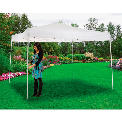 Portable Straight Leg Pop Up Canopy, 10 L X 10 W X 10 1 H, White