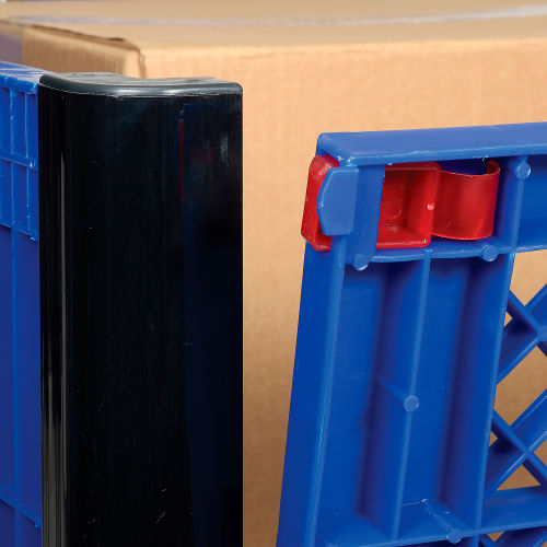 Global Industrial™ Easy Assembly Vented Wall Container - Drop Gate/Casters  39-1/4x31-1/2x34 OH