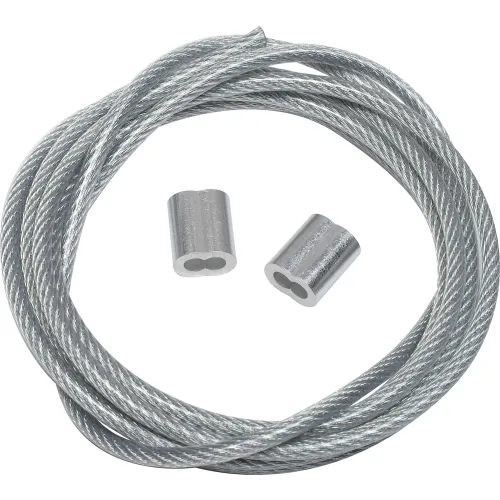 Global Industrial™ Steel Tie Down Cable 5'L Reinforced With End