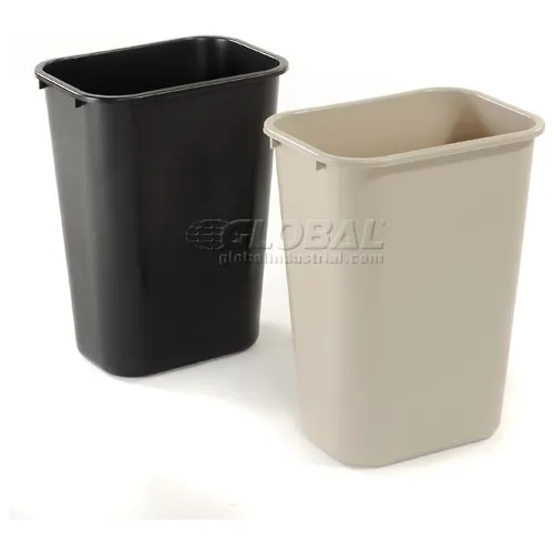 Rubbermaid® Office Trash Can - 10 Gallon, Black - 1 EACH