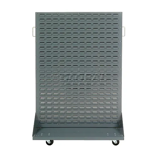 Mobile storage bin rack with 112 storage bins, double-sided, SLK112