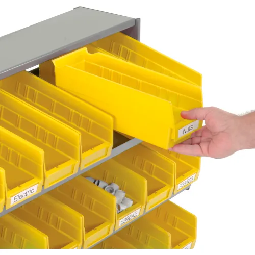 Plastic Shelf Bins - Yellow Plastic Organizing Bins