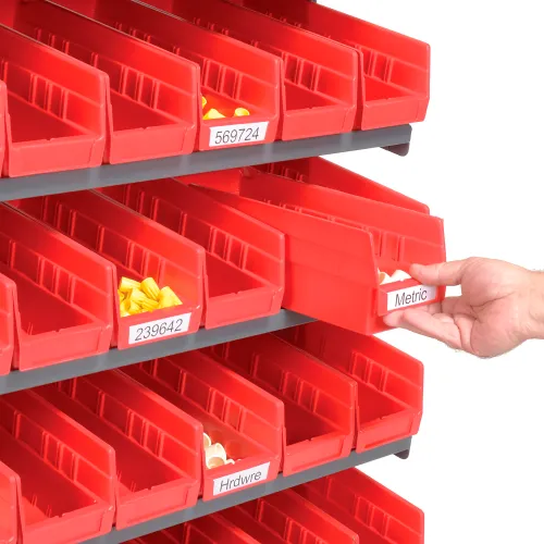 Floor Pick Rack - 64 Plastic Bins 12 Deep - Industrial Shelving