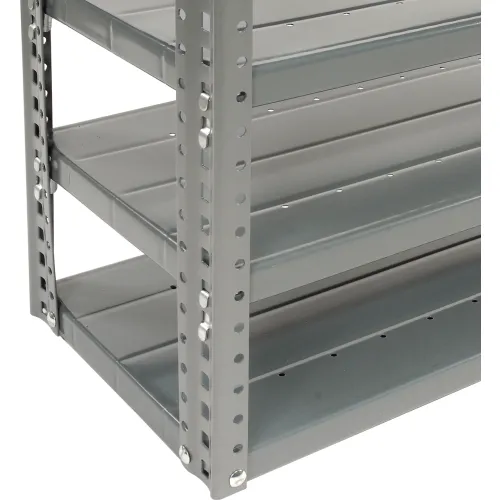  Global Industrial 7 Shelf Steel Shelving with (48) 4 H Plastic  Shelf Bins, Blue, 36x12x39 : Tools & Home Improvement