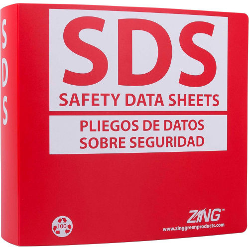 ZING Eco GHS-SDS Binder (English/Spanish), 3.0" Ring, Recycled Poly, 6035