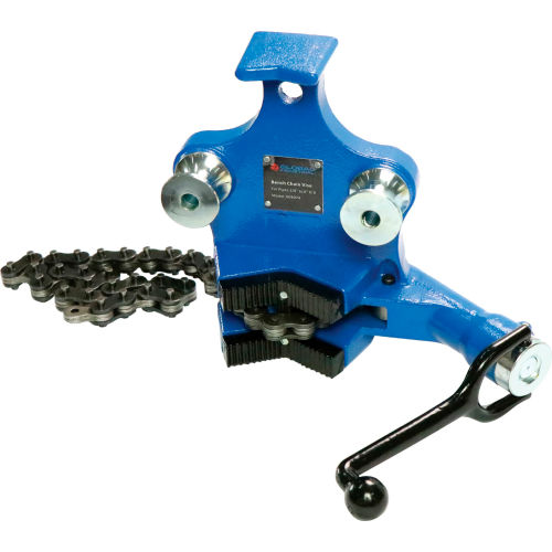 Global Industrial Bench Chain Vise, 1/2in - 6in Pipe Capacity