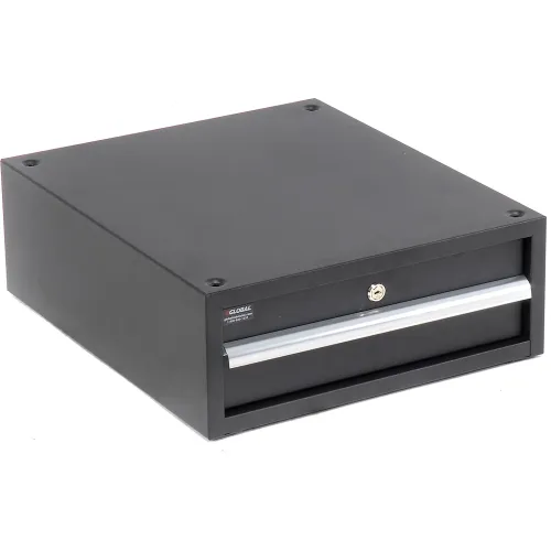 Global Industrial™ Stacking Steel Drawer W/ Cylinder Lock, 17-1/4