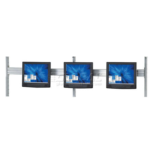 Flat Panel Monitor Track for Heavy Duty LAN Workstation