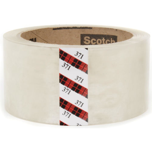 3M 371 2" x 55 Yard Clear Carton Sealing Tape