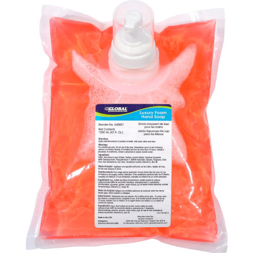 Global Industrial™ Luxury Foam Hand Soap 1200ml Refill 6 Refills/Case