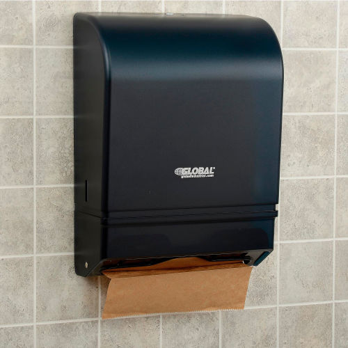 Bathroom Restroom Georgia Pacific Smoke C-Fold Multifold Paper Towel Dispenser 
