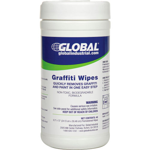 Global™ Graffiti Wipes, 40 Wipes/Canister, 6 Canisters/Case
																			