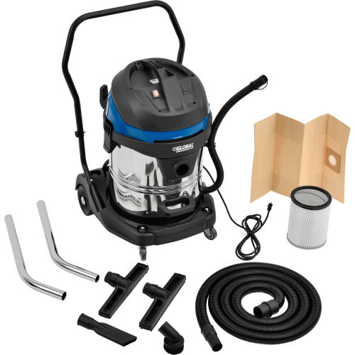 Global™ 16 Gallon Stainless Steel Wet Dry Vacuum