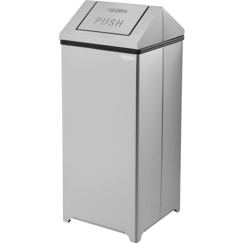 Global Industrial™ Stainless Steel Swing Top Receptacle - 24 Gallon