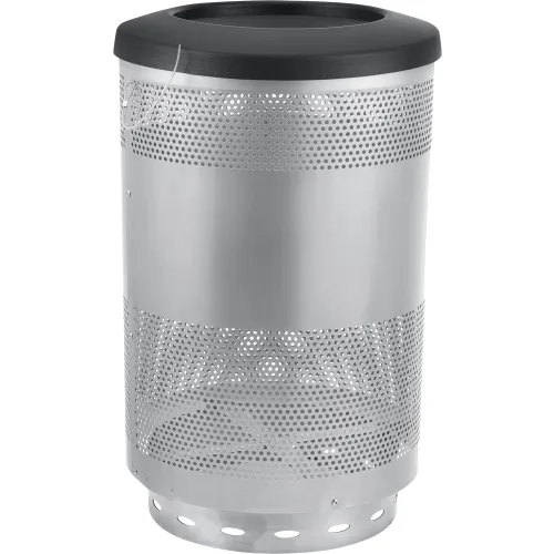 Global Industrial™ Plastic Trash Can, Gray, 55 Gallon