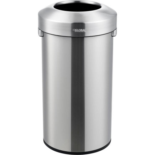 Global Industrial™ Stainless Steel Round Open Top Receptacle - 16 Gallon