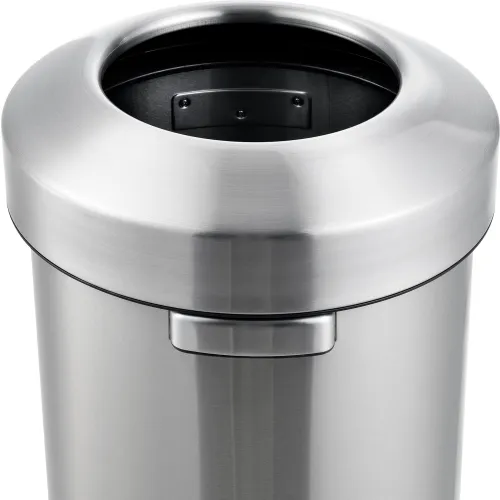 Global Industrial 16 Gal Stainless Steel Round Open Top Trash Can
