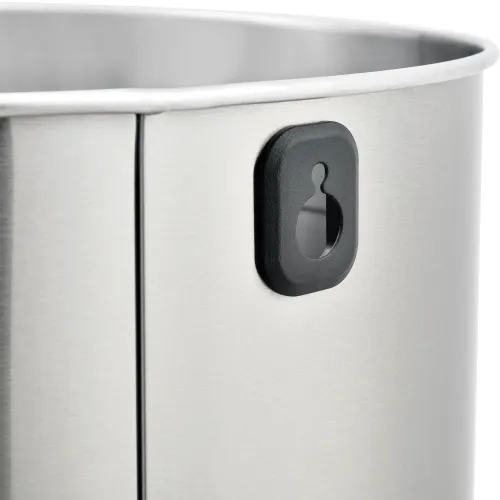 Global Industrial™ Half Round Side Open Trash Can, 9 Gallon, Matte  Stainless Steel