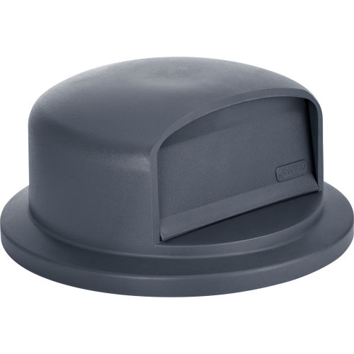 Global Industrial™ Plastic Trash Container Dome Lid, Garbage Can Dome Lid - 55 Gallon Gray