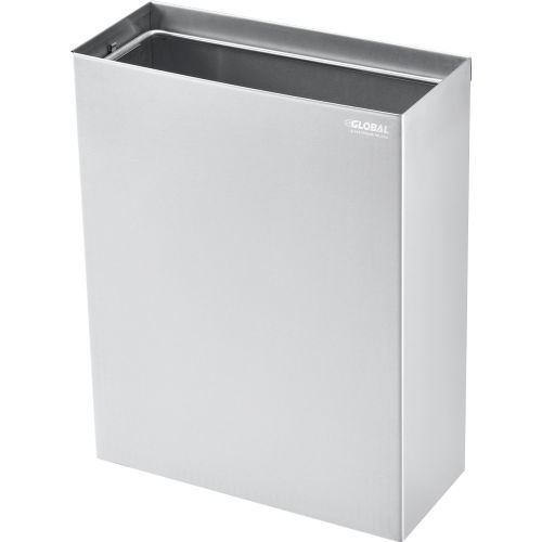 Global Industrial™ Wall Mounted Stainless Steel Receptacle - 6-2/5 Gallon