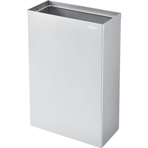 Global Industrial™ Wall Mounted Stainless Steel Receptacle - 10 Gallon