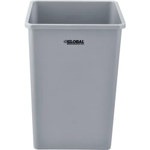 Mix.Home 19 Gallon Gray Square Trash Can Restaurant Trash Can Commercial Trash Can Tall Plastic Trash Can Industrial Trash Can Square Trash Cans for