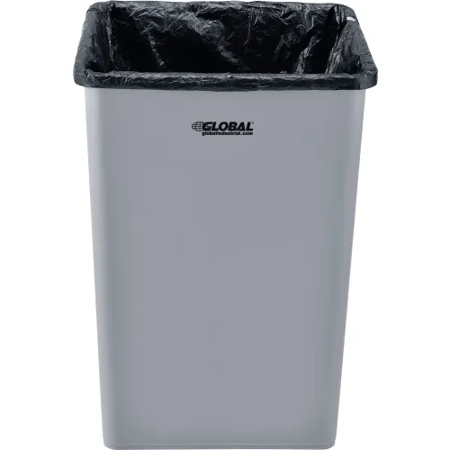 Global Industrial Slim Trash Container, 23 Gallon, Gray 