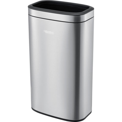 Global Industrial™ Stainless Steel Slim Open Top Receptacle - 8 Gallon