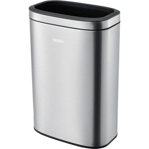 Global Industrial™ Stainless Steel Slim Open Top Receptacle - 10-1/2 Gallon