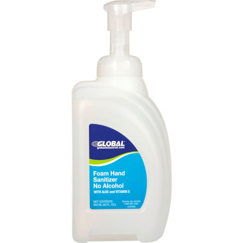 Global Industrial™ Foam Hand Sanitizer Alcohol Free, Linen Scent, 32 oz. Bottle -8 Bottles/Case