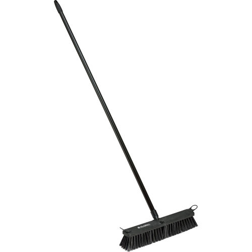 Global Industrial™ 18in Push Broom w/ Plastic Block & Steel Handle - Rough Sweep