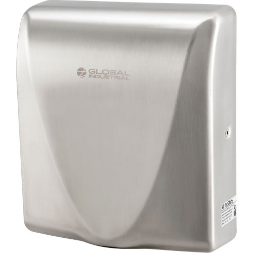 Global Industrial™ High Velocity Automatic Thin Hand Dryer, ADA, Stainless Steel, 120V
