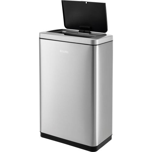 Global Industrial™ Stainless Steel Rectangular Motion Sensor Trash Can, 21 Gallon, Brushed