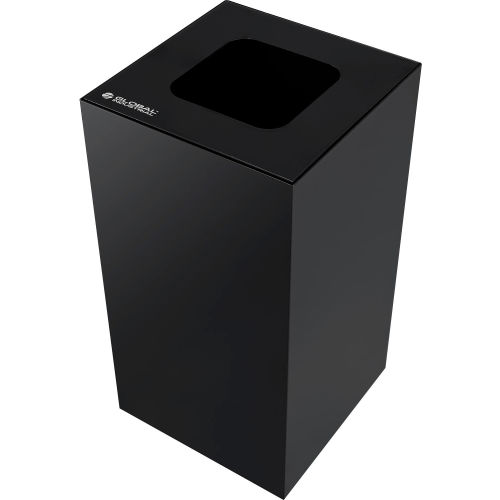 Global Industrial™ Square Trash Can w/ Waste Lid, 28 Gallon, Black
																			