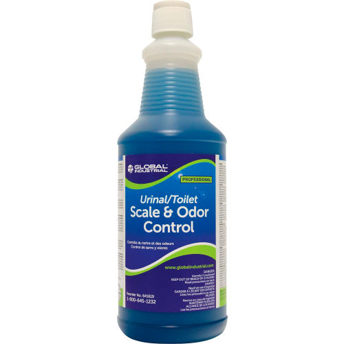 Global Industrial™ Urinal/Toilet Scale & Odor Control, 1 Quart Bottle, 12/Case