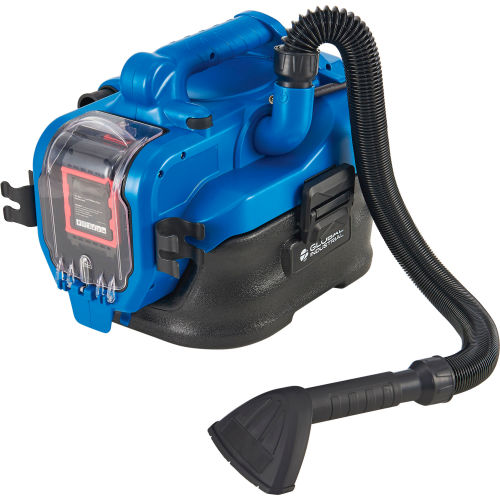Global Industrial™ Battery Powered HEPA Wet/Dry Vacuum w/ Air Inflate Adapter, 2 Gallon Cap.