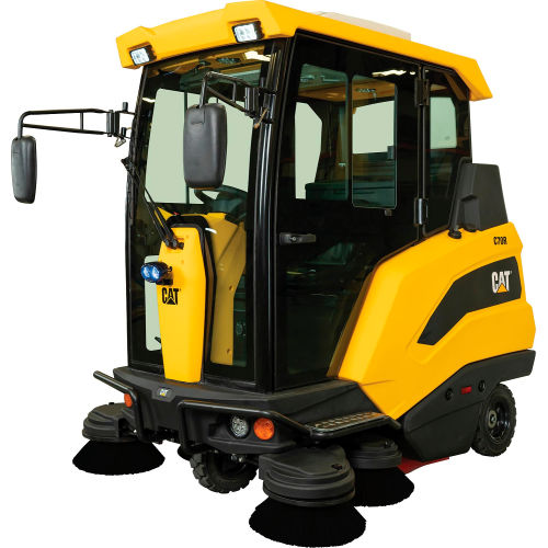 Cat® C70RX Auto Ride-On Sweeper with AC Cabin, 70 In. Cleaning Path