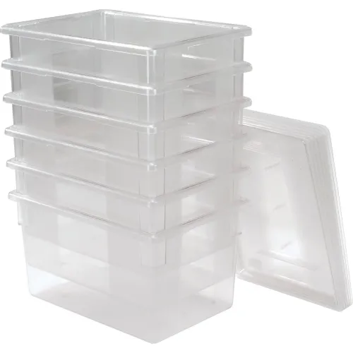 Zerodeko Transparent Storage Box Storage Bins with Lids Plastic Bins for  Storage 8 Inch Storage Bins Plastic Containers with Lids Plastic Storage  Bed