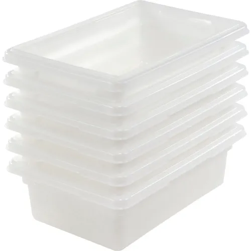 Rubbermaid FG350900WHT White Polyethylene Food Storage Box - 18 x