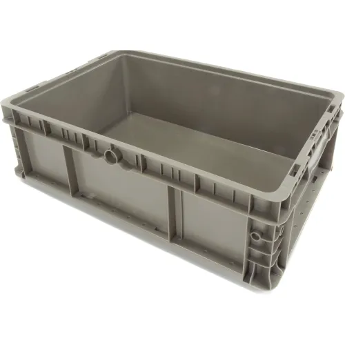 Global Industrial Stackable Straight Wall Container, Solid
