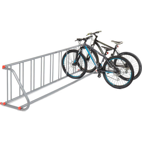 Grid Bike Rack, 9-Bike, Single Sided, Powder Coated Galvanized Steel