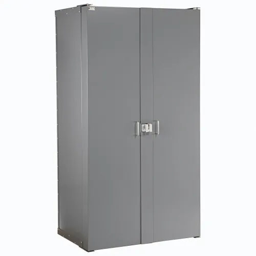 Valley Craft 48 W x 24 D x 84 H 14-Gauge Deep Door Bin & Shelf Cabinet,Full Bins, Fully Louvered (F89092)