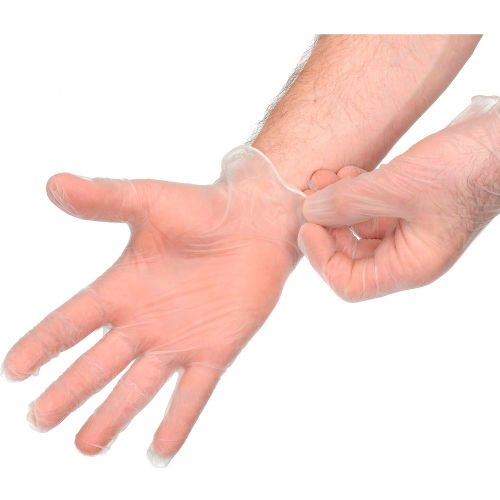 safety zone powder free clear vinyl gloves