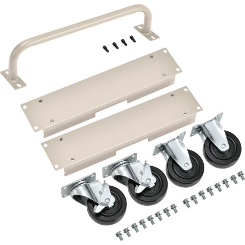 Caster and Handle Kit for 16-Chromebook and Laptop Charging Cabinet, Putty