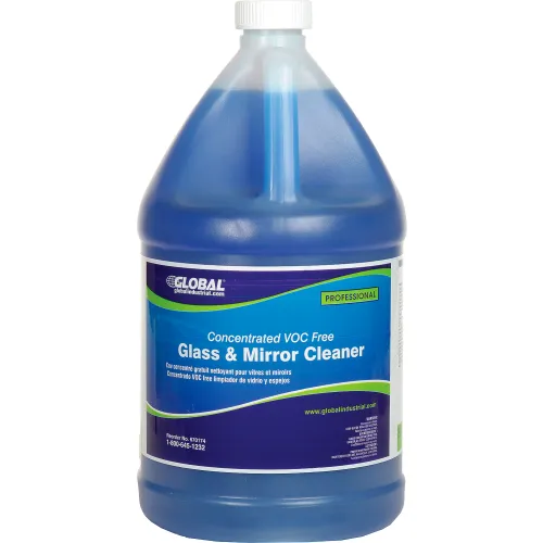 Global Industrial™ Concentrated VOC Free Glass & Mirror Cleaner, 1 Gallon  Bottle, 2/Case